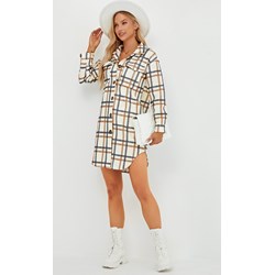 Koszula damska Jacinshop na wiosnę z długimi rękawami w kratkę  - zdjęcie produktu