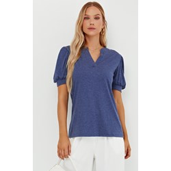 Bluzka damska Jacinshop casual na wiosnę z krótkimi rękawami  - zdjęcie produktu