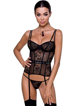 Leticia gorset i stringi, czarny, Size - S/M, Passion Passion okazja Intymna - kod rabatowy