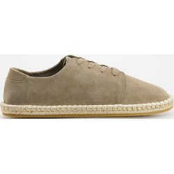 Espadryle męskie beżowe Reserved sznurowane zamszowe casual  - zdjęcie produktu