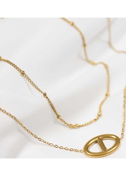 Naszyjnik podwójny złoty damski modny motyw stal chirurgiczna Otien otien.com - kod rabatowy