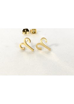 Kolczyki damskie Znak Zodiaku Baran złote na sztyft Otien wyprzedaż otien.com - kod rabatowy