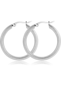 Kolczyki srebrne duże koła 4 cm stal chirurgiczna Otien wyprzedaż otien.com - kod rabatowy