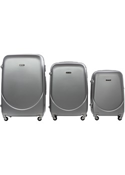 Zestaw 3 walizki podróżne z ABS-u  VEZZE Luksusowe SREBRNE Rafallo - kod rabatowy