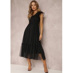 Sukienka Renee w serek rozkloszowana midi  - zdjęcie produktu