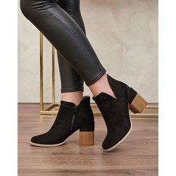 Botki Royalfashion.pl na obcasie na zamek  - zdjęcie produktu
