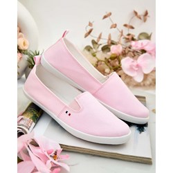 Trampki damskie Royalfashion.pl różowe bez zapięcia  - zdjęcie produktu