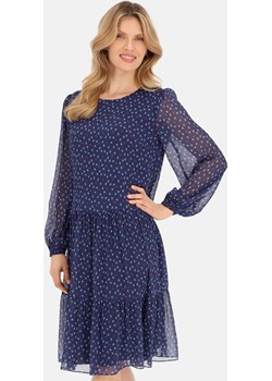 Zwiewna granatowa sukienka w drobne kwiaty Potis & Verso Maja Potis & Verso Eye For Fashion - kod rabatowy