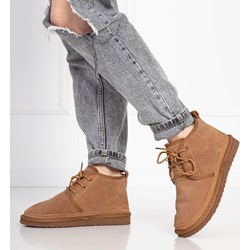 Śniegowce damskie Royalfashion.pl brązowe casual  - zdjęcie produktu