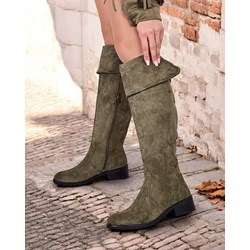 Kozaki damskie Royalfashion.pl na zamek eleganckie  - zdjęcie produktu