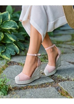 Różowe damskie sandały na koturnie Faina - Obuwie Royalfashion.pl royalfashion.pl - kod rabatowy