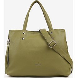 Shopper bag Renee zielona matowa na ramię duża  - zdjęcie produktu