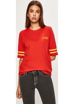 LEE GRAPHIC TEE DAMSKI T-SHIRT KOSZULKA LOGO BRIGHT RED L44SWMEF 112109981 Lee YouNeedit.pl - kod rabatowy