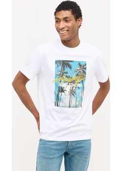 MĘSKA KOSZULKA MUSTANG Austin T-shirt NADRUK Bright White 1015075 2007 Mustang YouNeedit.pl - kod rabatowy