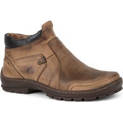 Buty zimowe męskie Olivier bez zapięcia skórzane  - zdjęcie produktu