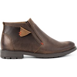 Buty zimowe męskie Komodo na zamek skórzane  - zdjęcie produktu