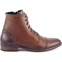 Buty zimowe męskie Kent sznurowane na zimę skórzane eleganckie  - zdjęcie produktu