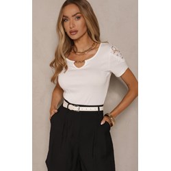 Renee bluzka damska na wiosnę biała bawełniana elegancka  - zdjęcie produktu