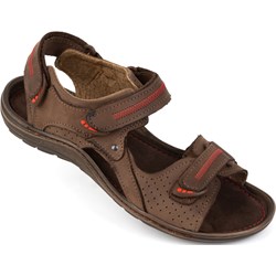 Sandały męskie Buty Olivier skórzane z klamrą  - zdjęcie produktu