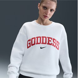 Bluza damska biała Nike w sportowym stylu jesienna  - zdjęcie produktu