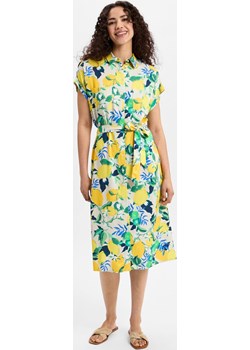 Marie Lund Letnia sukienka damska Kobiety wiskoza żółty wzorzysty Marie Lund vangraaf promocja - kod rabatowy