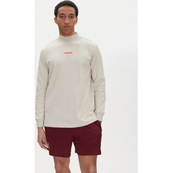 T-shirt męski Adidas jesienny biały z długimi rękawami  - zdjęcie produktu