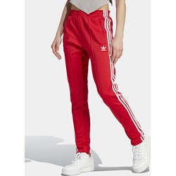 Spodnie damskie czerwone Adidas sportowe  - zdjęcie produktu