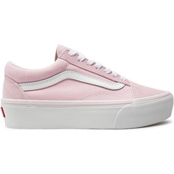 Trampki damskie różowe Vans old skool płaskie z tkaniny sportowe wiązane  - zdjęcie produktu
