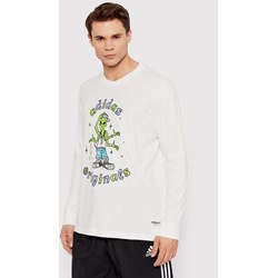 T-shirt męski Adidas jesienny biały  - zdjęcie produktu