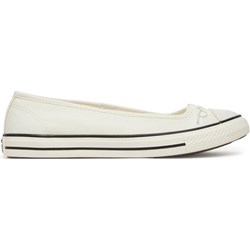 Balerinki białe Converse na wiosnę płaskie casual  - zdjęcie produktu