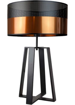 Czarna lampa stołowa w stylu loft THOR GLAM z miedzianym kloszem o średnicy 40 Ciekot Partners Sp. Z O. O. wyprzedaż Lysne - kod rabatowy