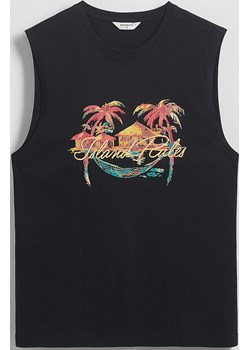 Reserved - Bawełniany tank top - czarny Reserved Reserved - kod rabatowy