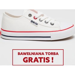 Białe trampki dziecięce BIG STAR sznurowane  - zdjęcie produktu