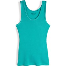 Bluzka damska niebieska Gate z okrągłym dekoltem  - zdjęcie produktu