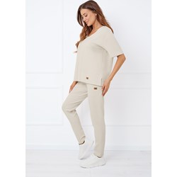 Bluzka damska Italian Fashion z okrągłym dekoltem z krótkim rękawem elegancka  - zdjęcie produktu