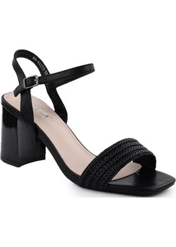 Sandały damskie na słupku czarne Vinceza 62228 Vinceza ButyModne.pl - kod rabatowy