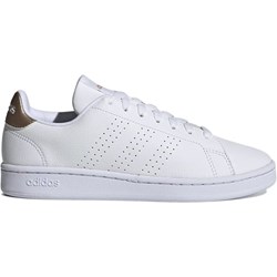 Białe buty sportowe damskie Adidas na płaskiej podeszwie casual sznurowane  - zdjęcie produktu