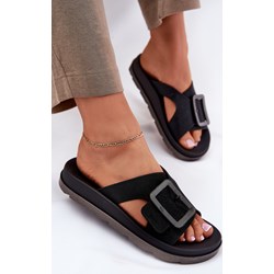 Klapki damskie czarne Zaxy bez zapięcia  - zdjęcie produktu