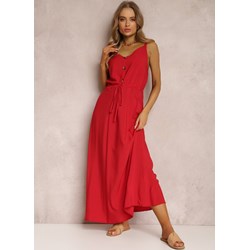 Sukienka Renee elegancka w serek na ramiączkach  - zdjęcie produktu