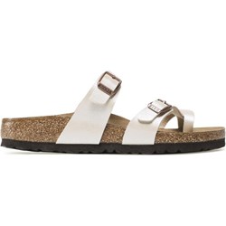 Klapki damskie BIRKENSTOCK bez zapięcia beżowe casual z tworzywa sztucznego płaskie  - zdjęcie produktu
