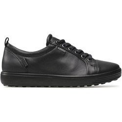 Buty sportowe damskie Ecco sneakersy czarne jesienne sznurowane  - zdjęcie produktu