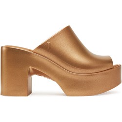 Klapki damskie złote Melissa z gumy eleganckie bez zapięcia  - zdjęcie produktu