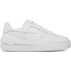 Buty sportowe damskie Nike air force na płaskiej podeszwie białe sznurowane  - zdjęcie produktu