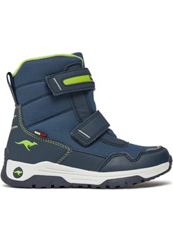 Śniegowce KangaRoos K-Mj Sharp V Rtx 18929 000 4054 Dk Navy/Lime Kangaroos okazyjna cena eobuwie.pl - kod rabatowy