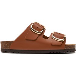 Klapki damskie Scholl płaskie bez zapięcia brązowe casual  - zdjęcie produktu