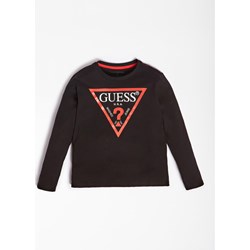 T-shirt chłopięce czarny Guess z długim rękawem  - zdjęcie produktu