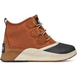 Workery damskie Sorel brązowe sznurowane płaskie  - zdjęcie produktu