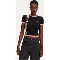Bluzka damska Adidas czarna z okrągłym dekoltem  - zdjęcie produktu