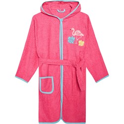 Szlafrok dziecięcy Playshoes różowy w nadruki  - zdjęcie produktu