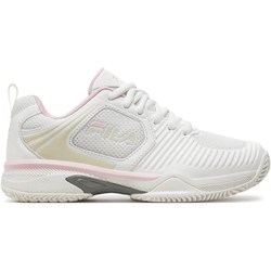 Białe buty sportowe damskie Fila płaskie sznurowane  - zdjęcie produktu